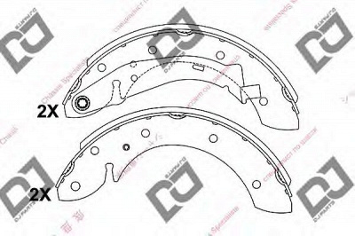 DJ PARTS bs1431 -  Комплект тормозных колодок